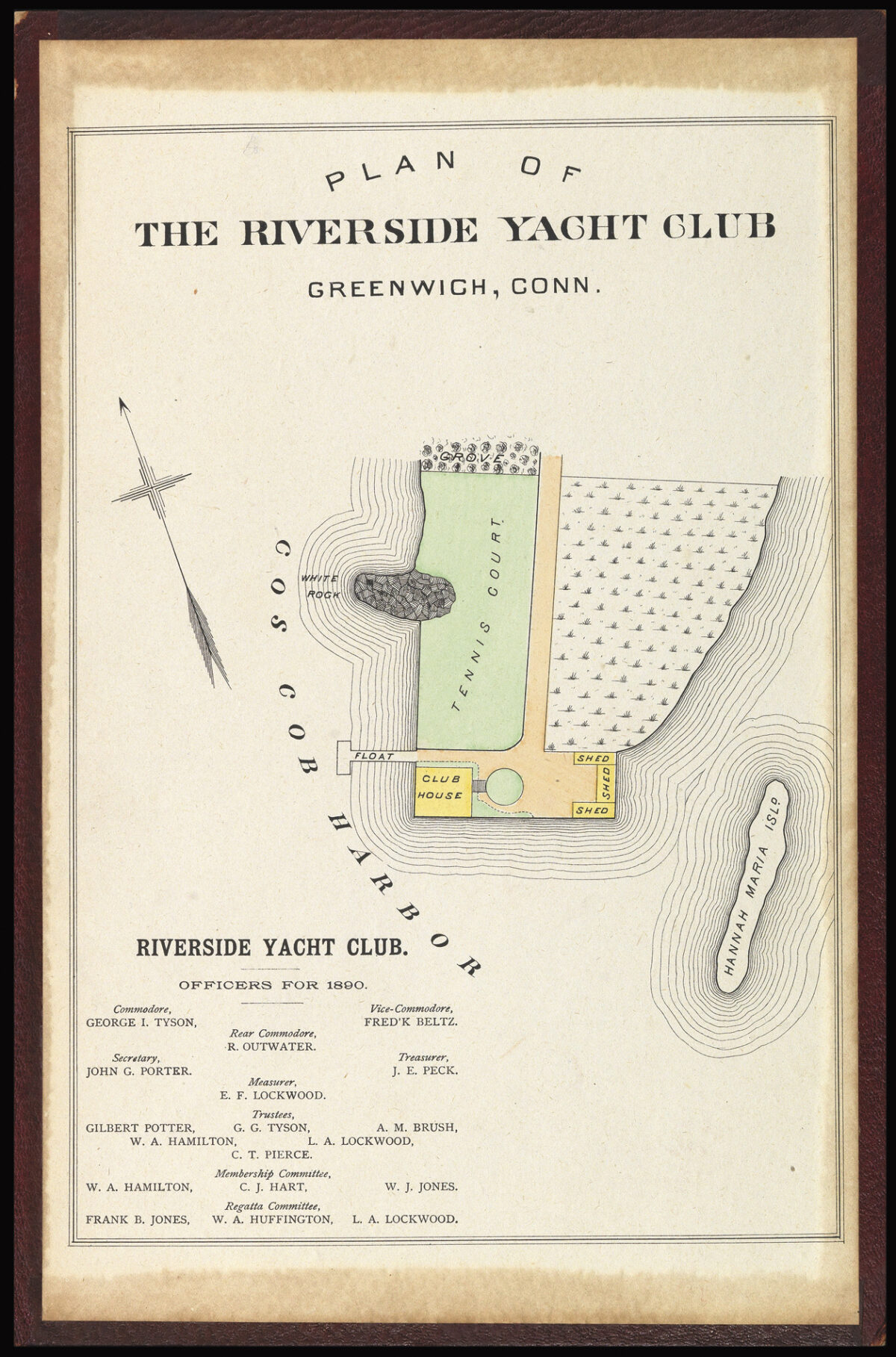 ROBBINS, MILLER Jr. & BREOU. Road and Property Map showing the Towns of Stanford And Greenwich Conn.