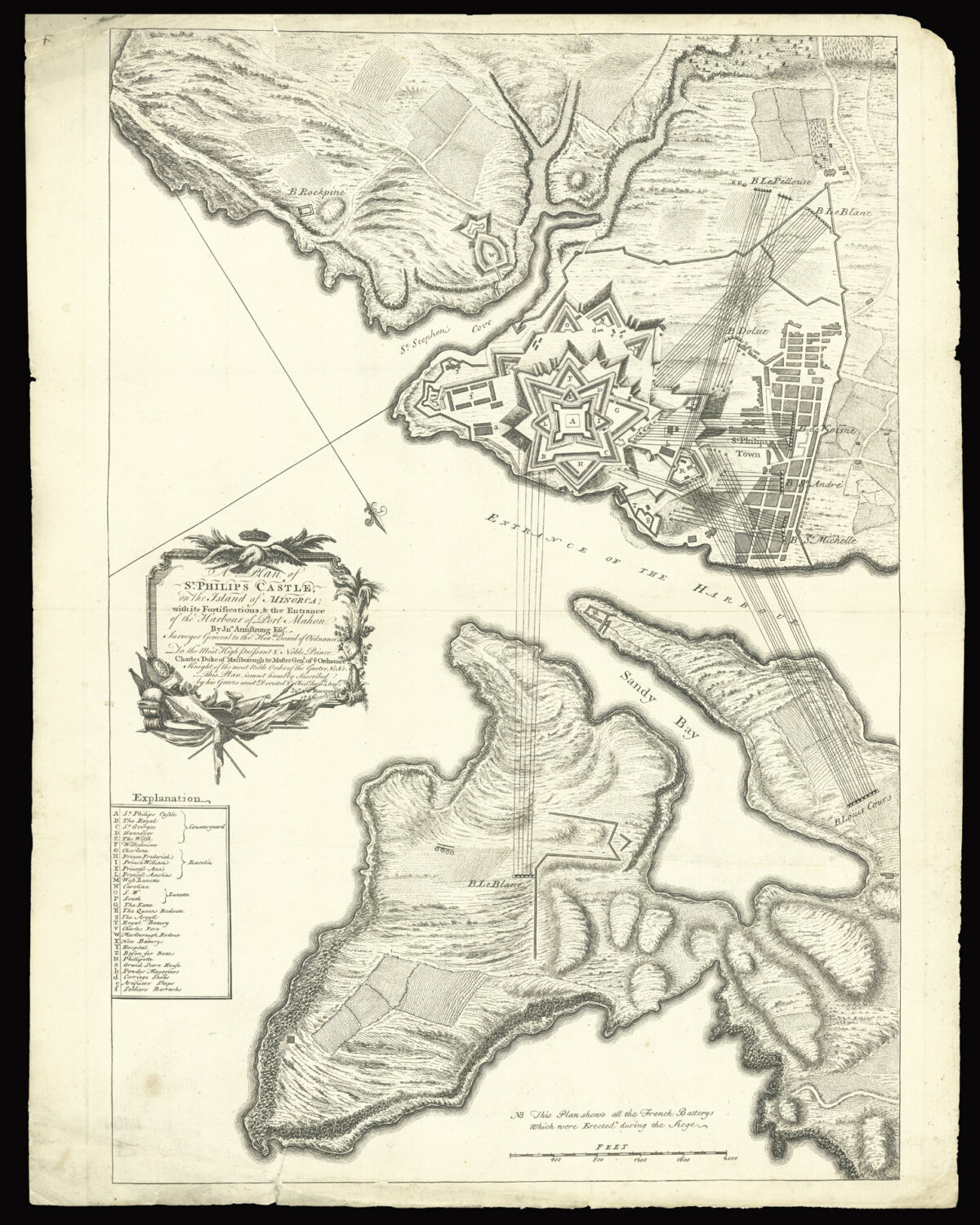 ROCQUE, John A Plan of St Philips Castle,