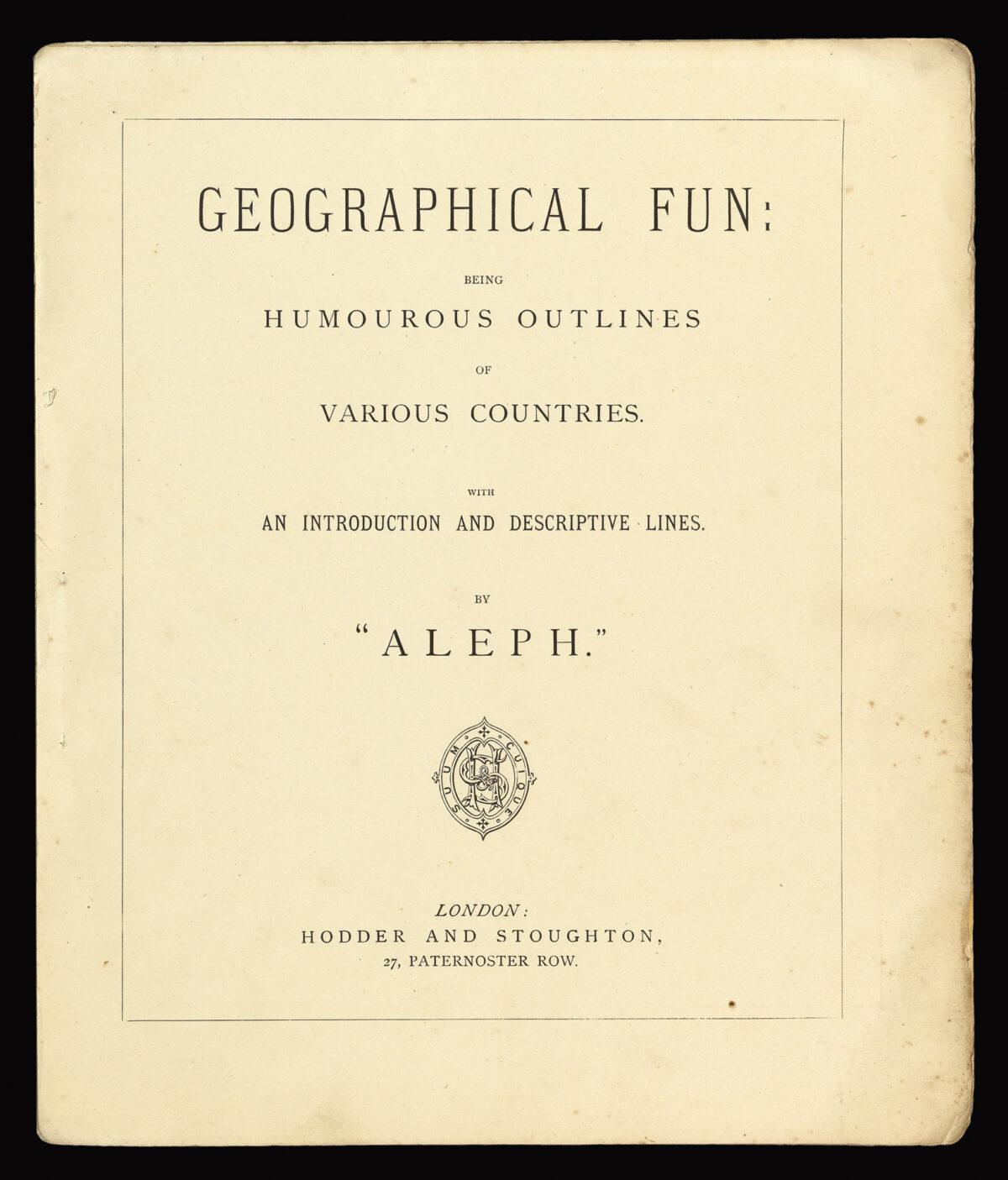 HARVEY, William Henry ('Aleph') Geographical Fun