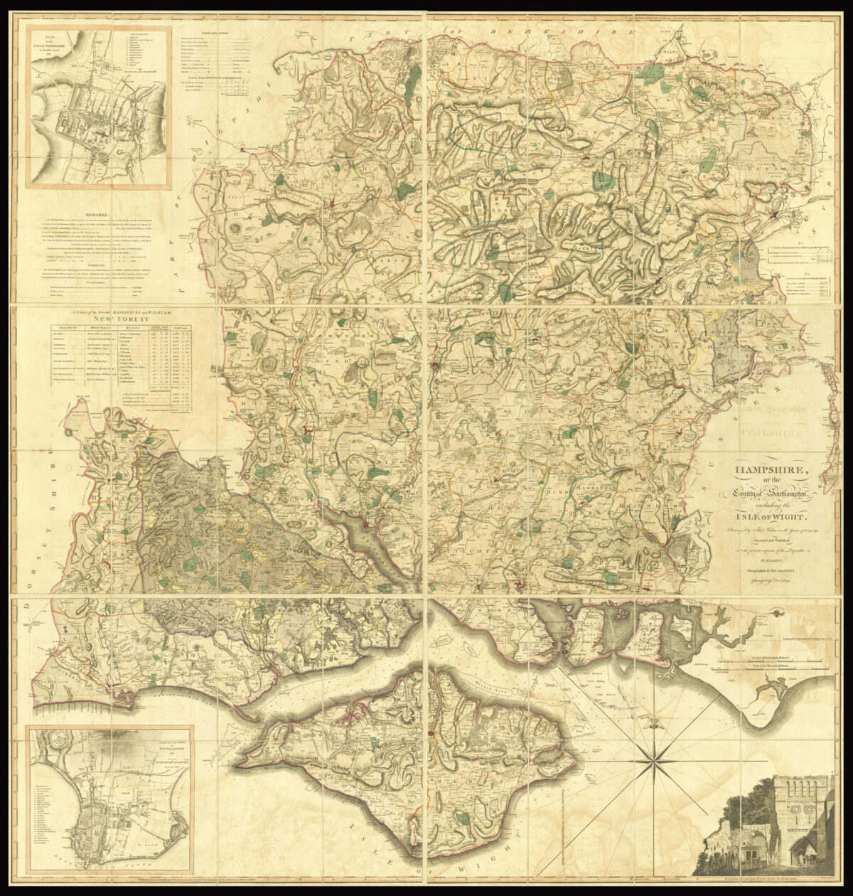 MILNE, Thomas Hampshire, or the County of Southampton, including the Isle of Wight.