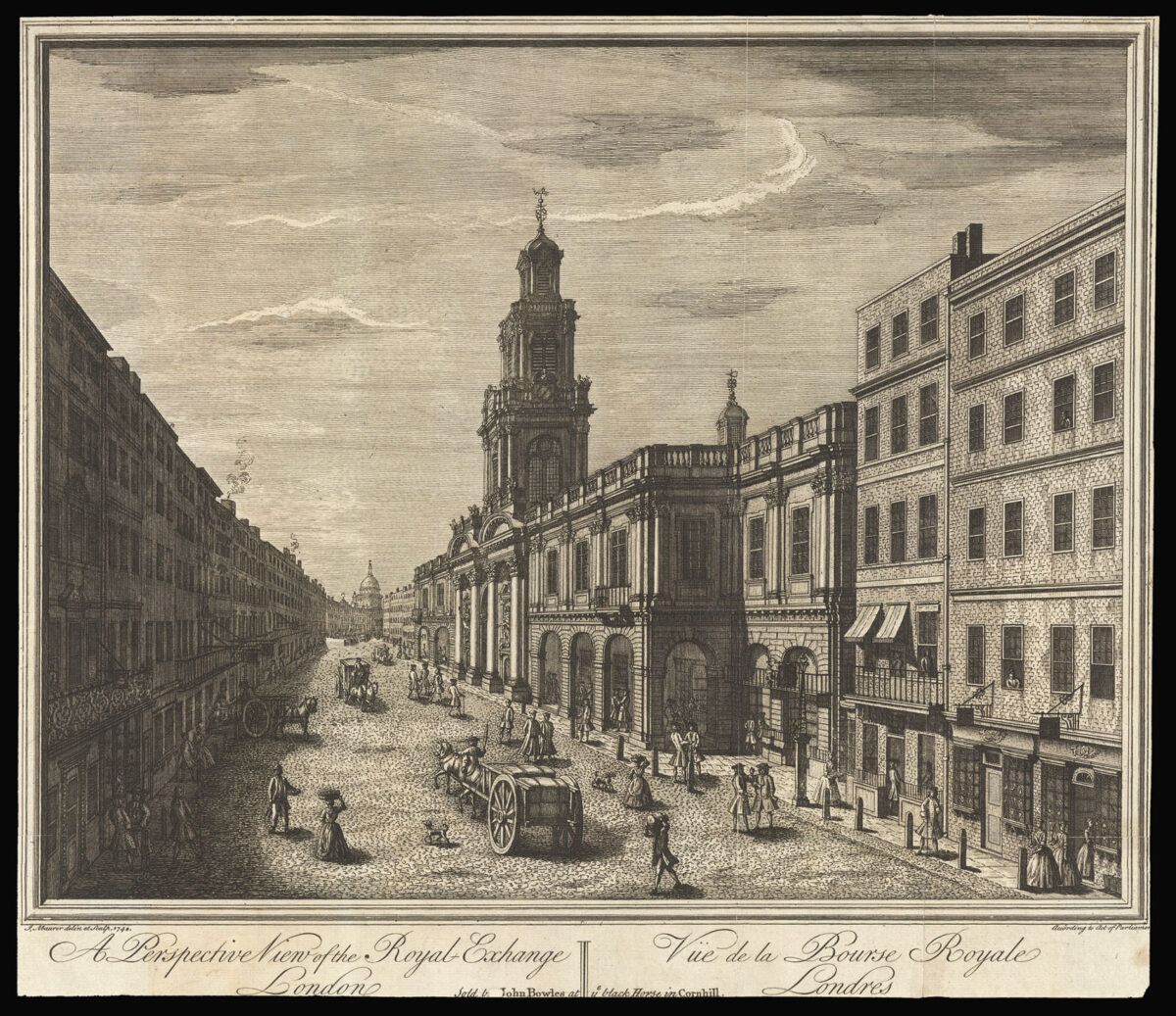 MAURER, J. A Perspective View of the Royal Exchange London