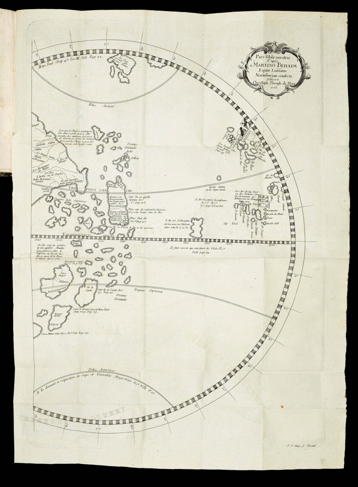 [BEHAIM, Martin]; DE MURR, M. Christophe Theophile Histoire Diplomatique du Chevalier Portugais Martin Behaim de Nuremberg.