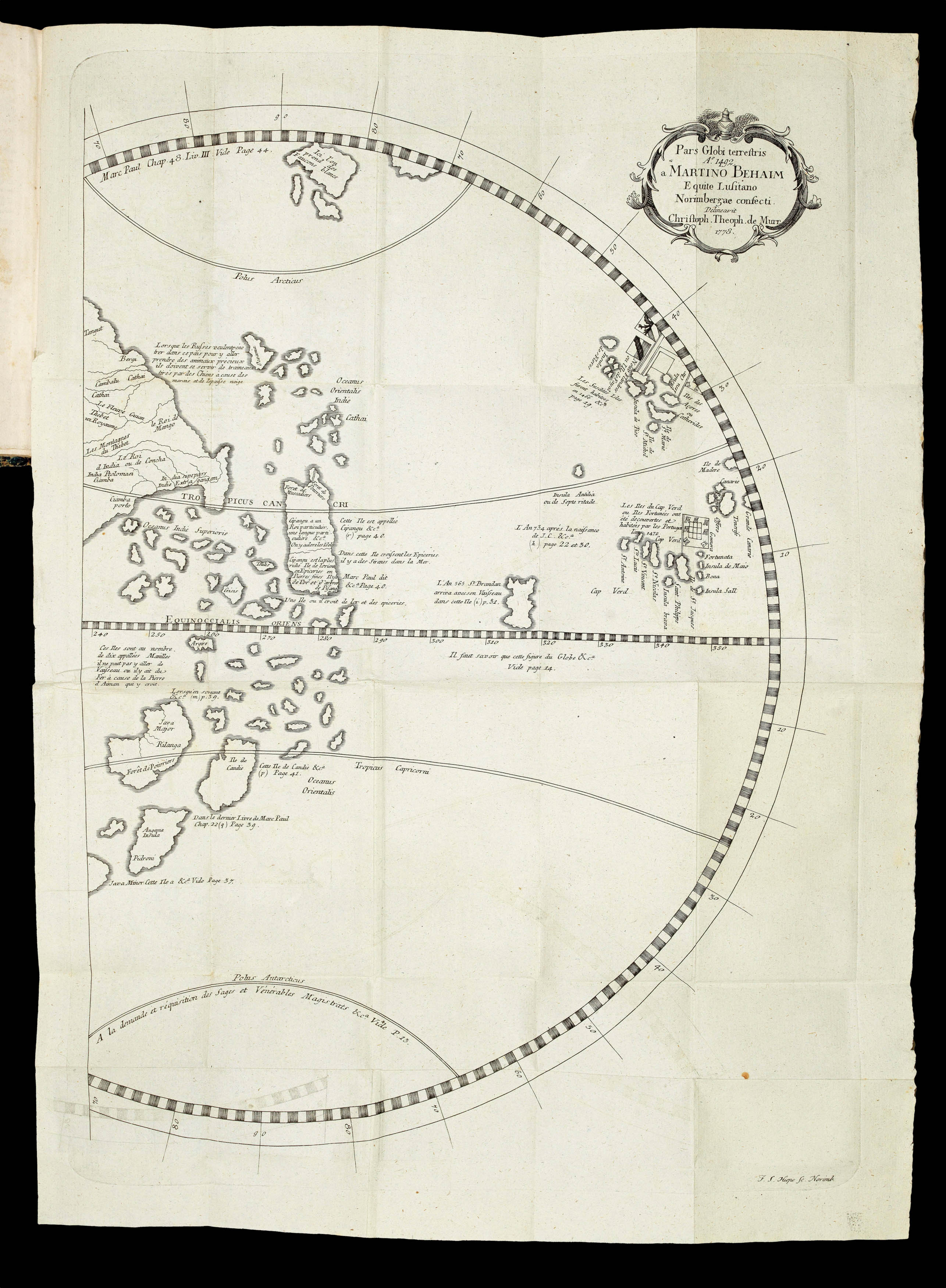 [BEHAIM, Martin]; DE MURR, M. Christophe Theophile Histoire Diplomatique du Chevalier Portugais Martin Behaim de Nuremberg.