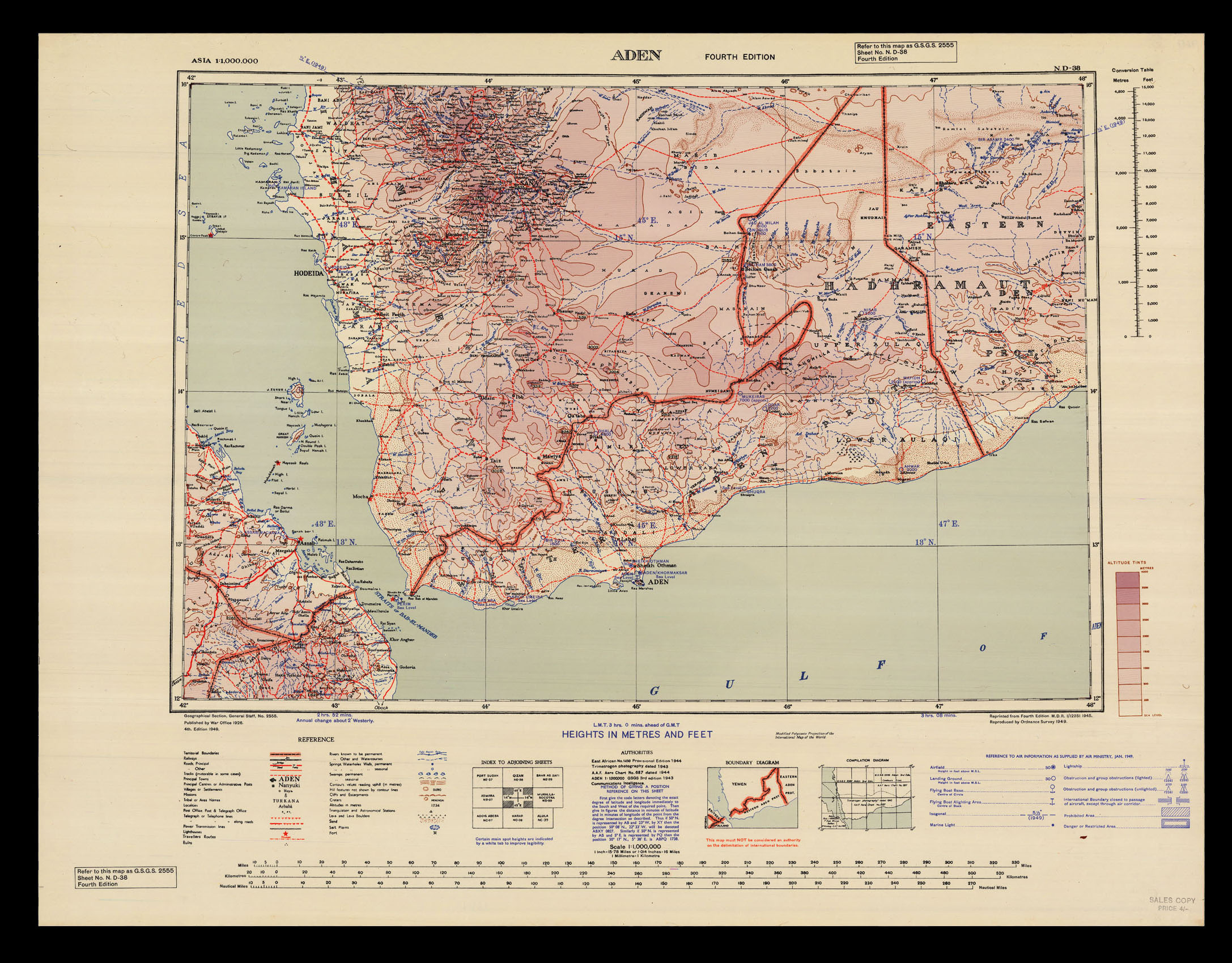 GREAT BRITAIN, WAR OFFICE, GEOGRAPHICAL SECTION Aden