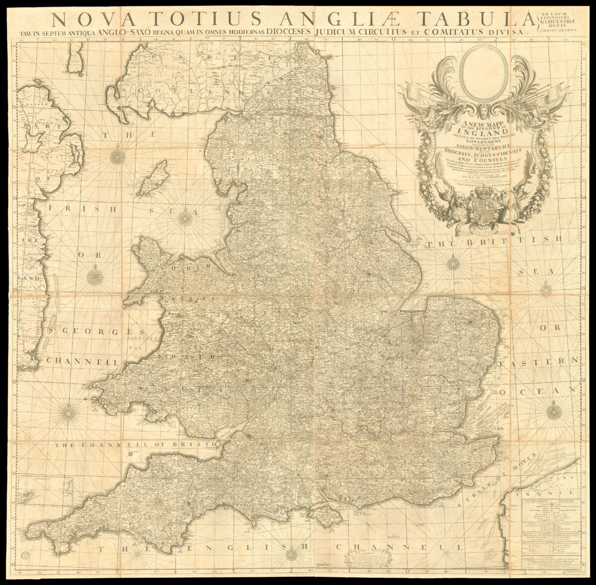 BROWNE, Christopher A New Mapp of the Kingdom of England,
