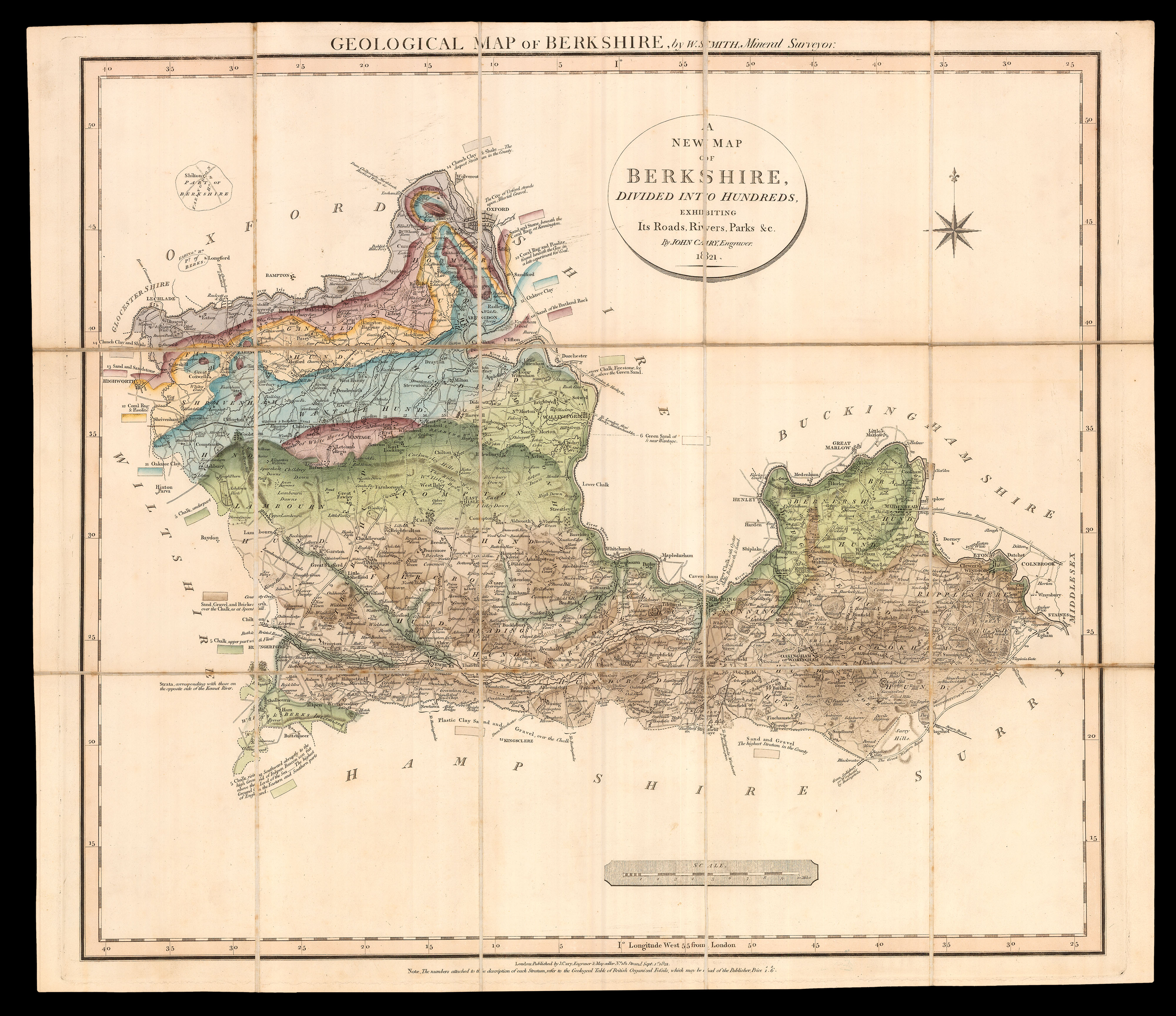 Smith's rare geological survey of Berkshire
