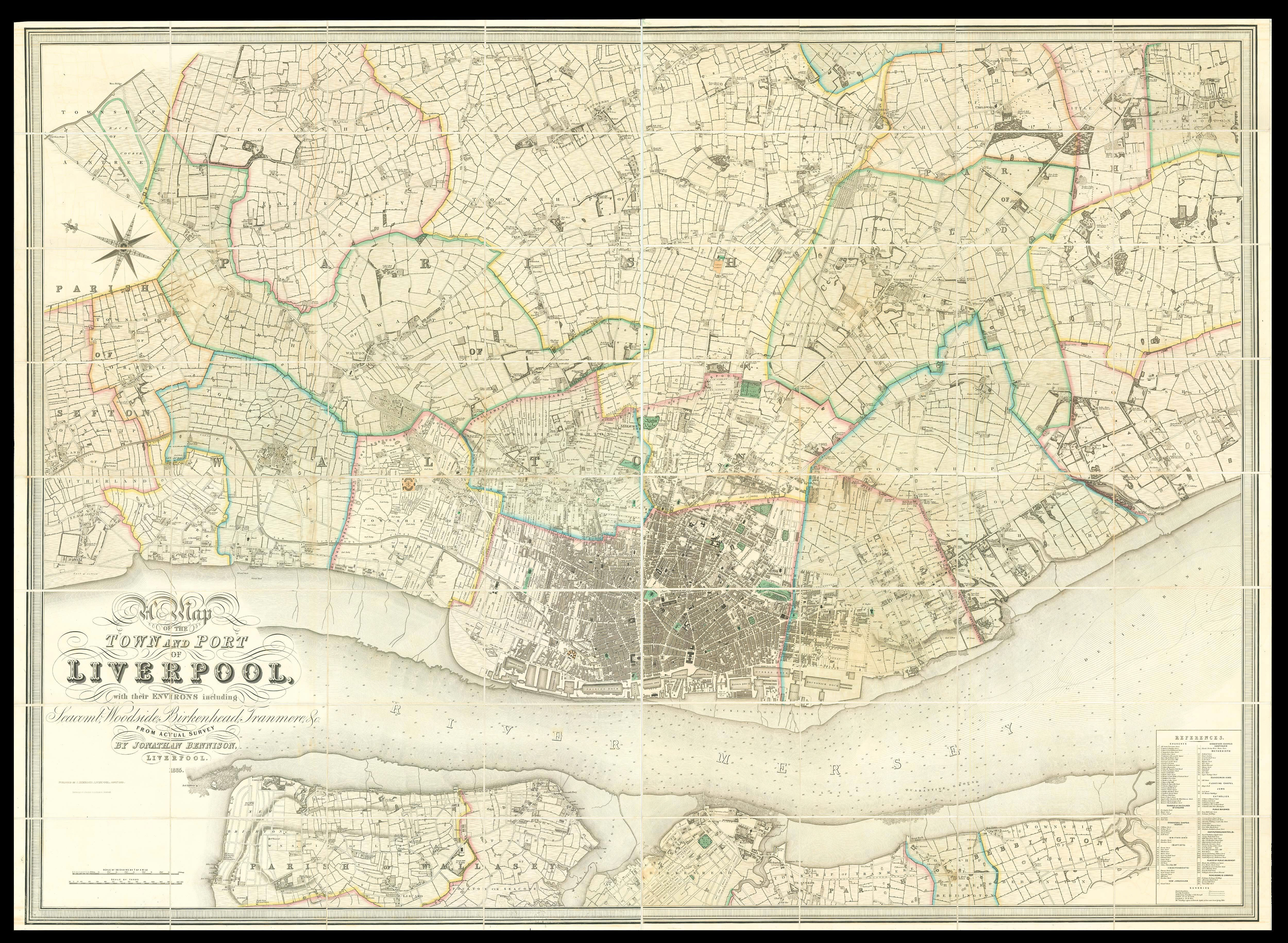 BENNISON, Jonathan Map of the town and port of Liverpool,