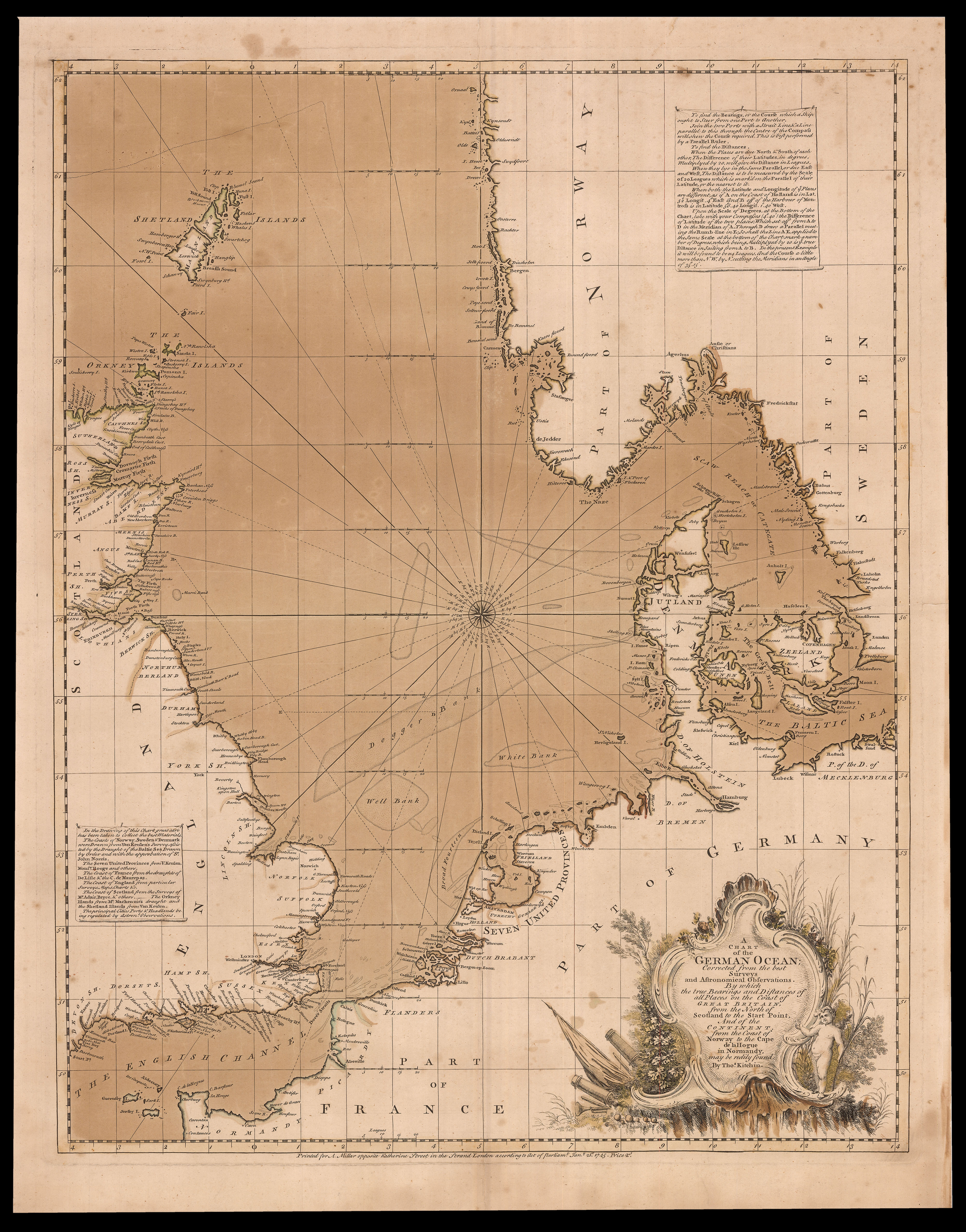 Kitchin's separately issued chart of the North Sea