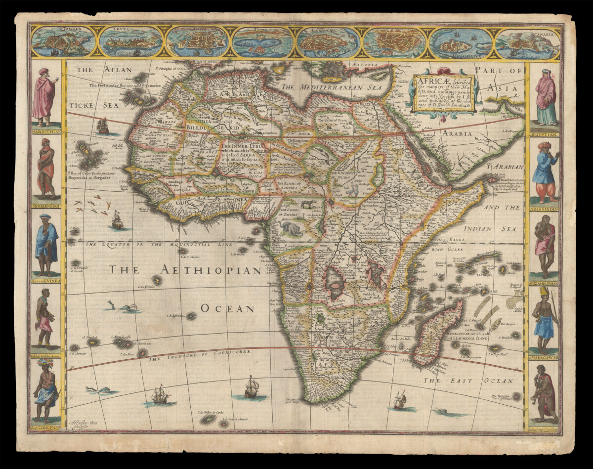 The first English map of Africa