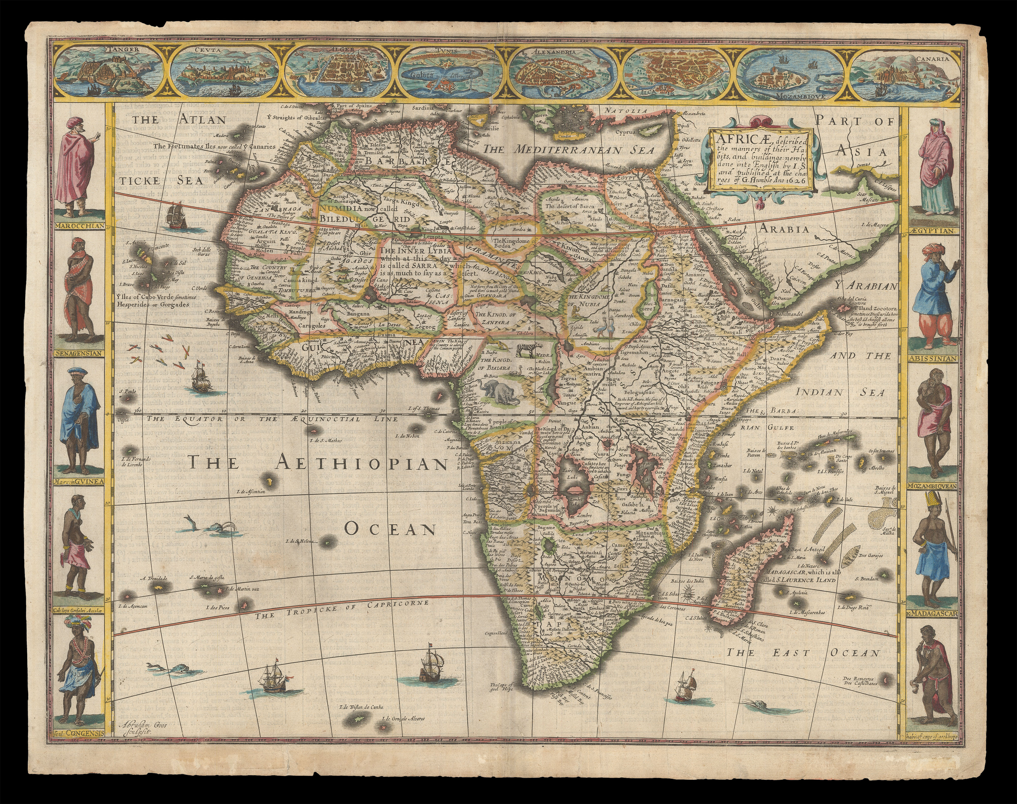 The first English map of Africa