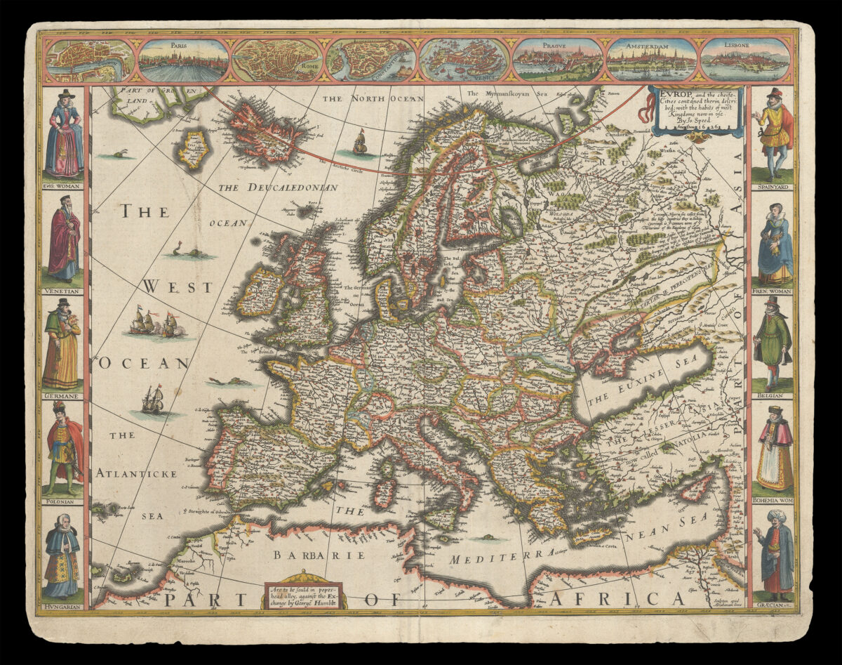 Speed's map of Europe