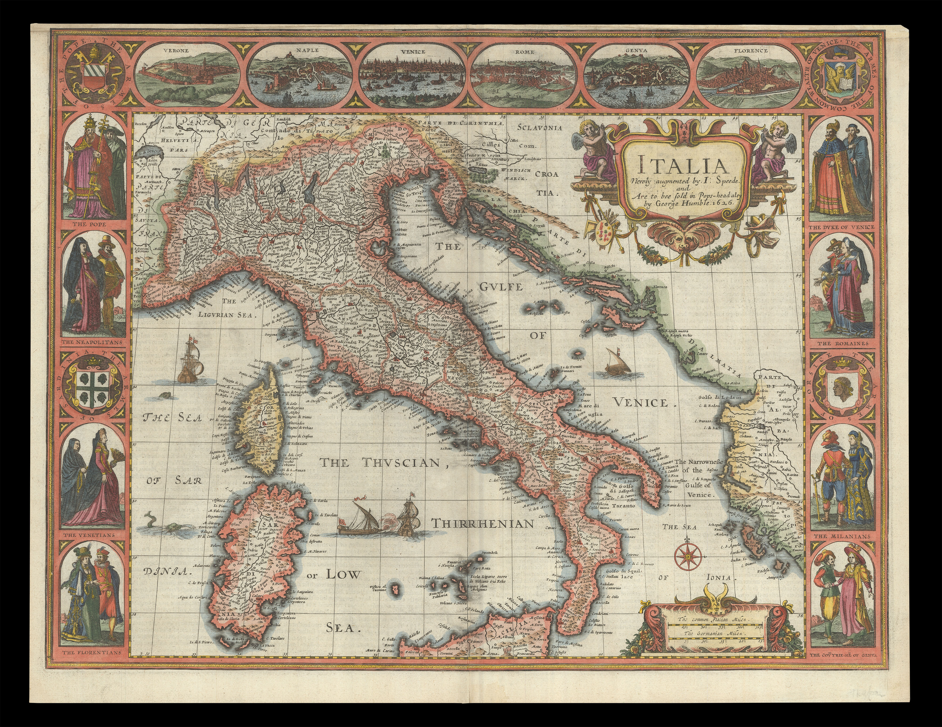 Speed's map of Italy