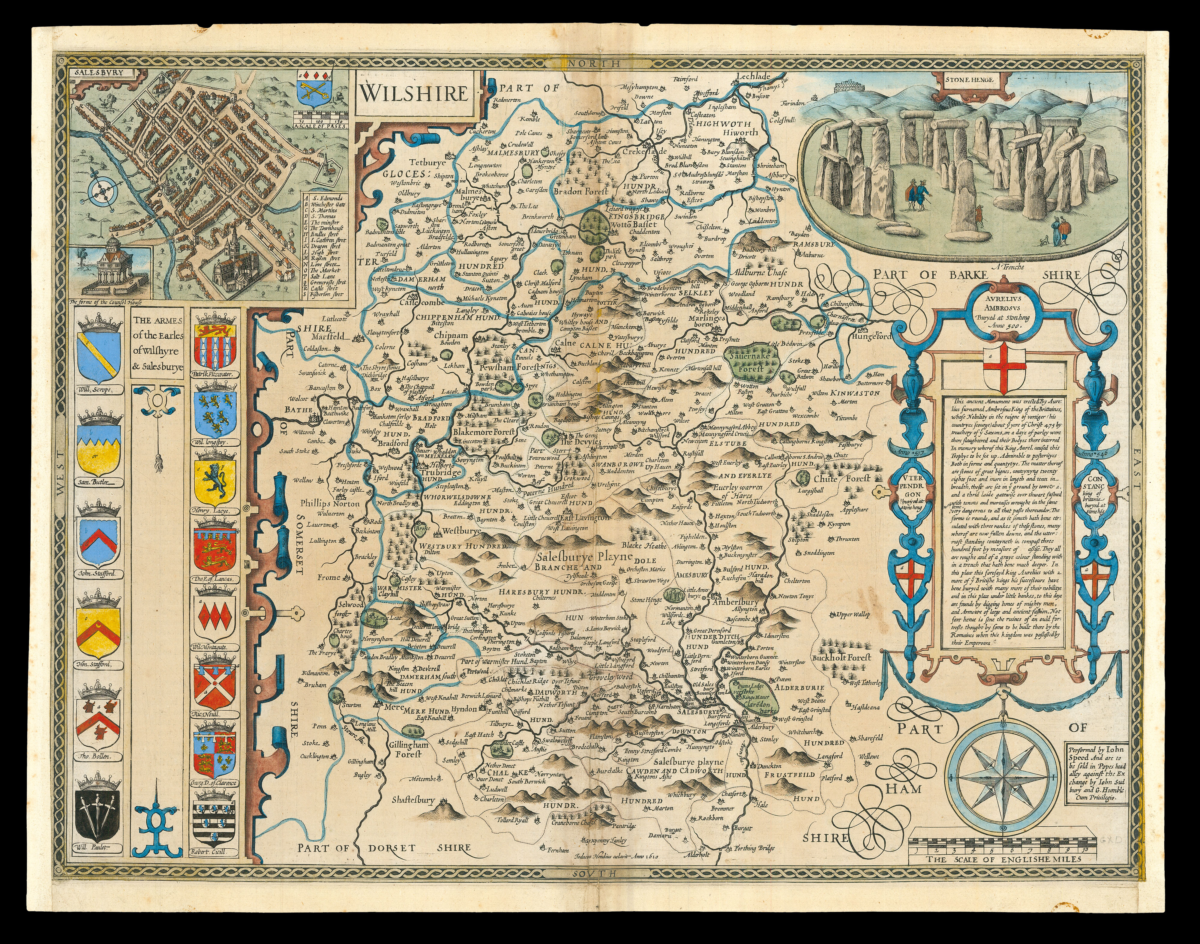 Speed's map of Wiltshire