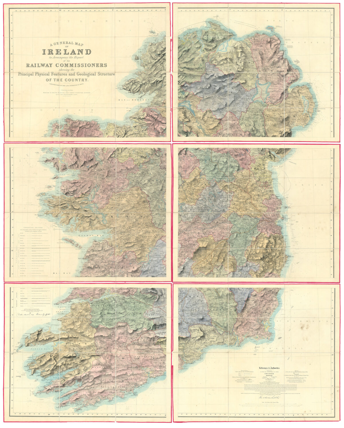 GRIFFITH, Richard A General Map of Ireland to Accompany the Report of the Railway Commissioners