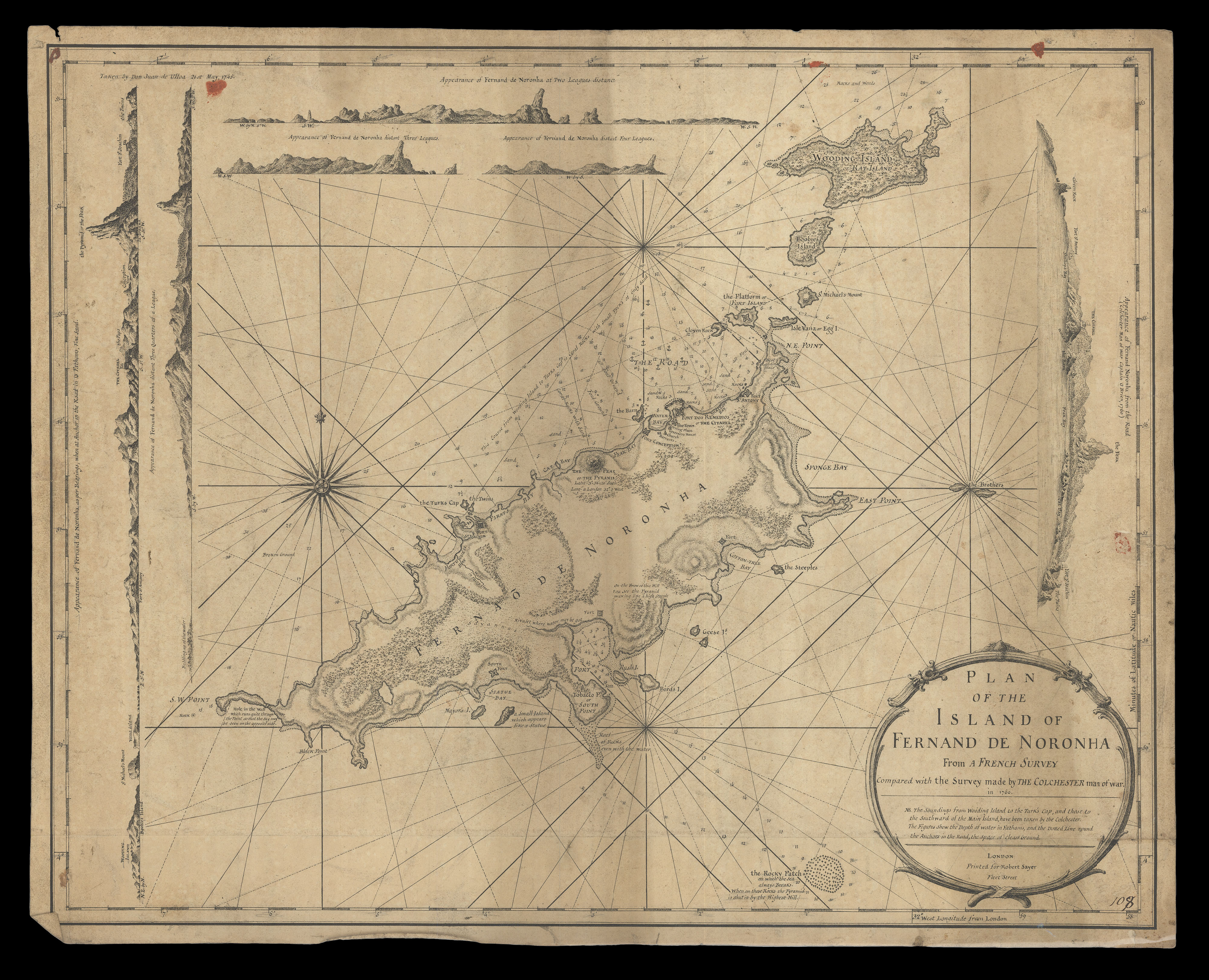 SAYER, Robert Plan of the Island of Fernand [sic] de Noronha.