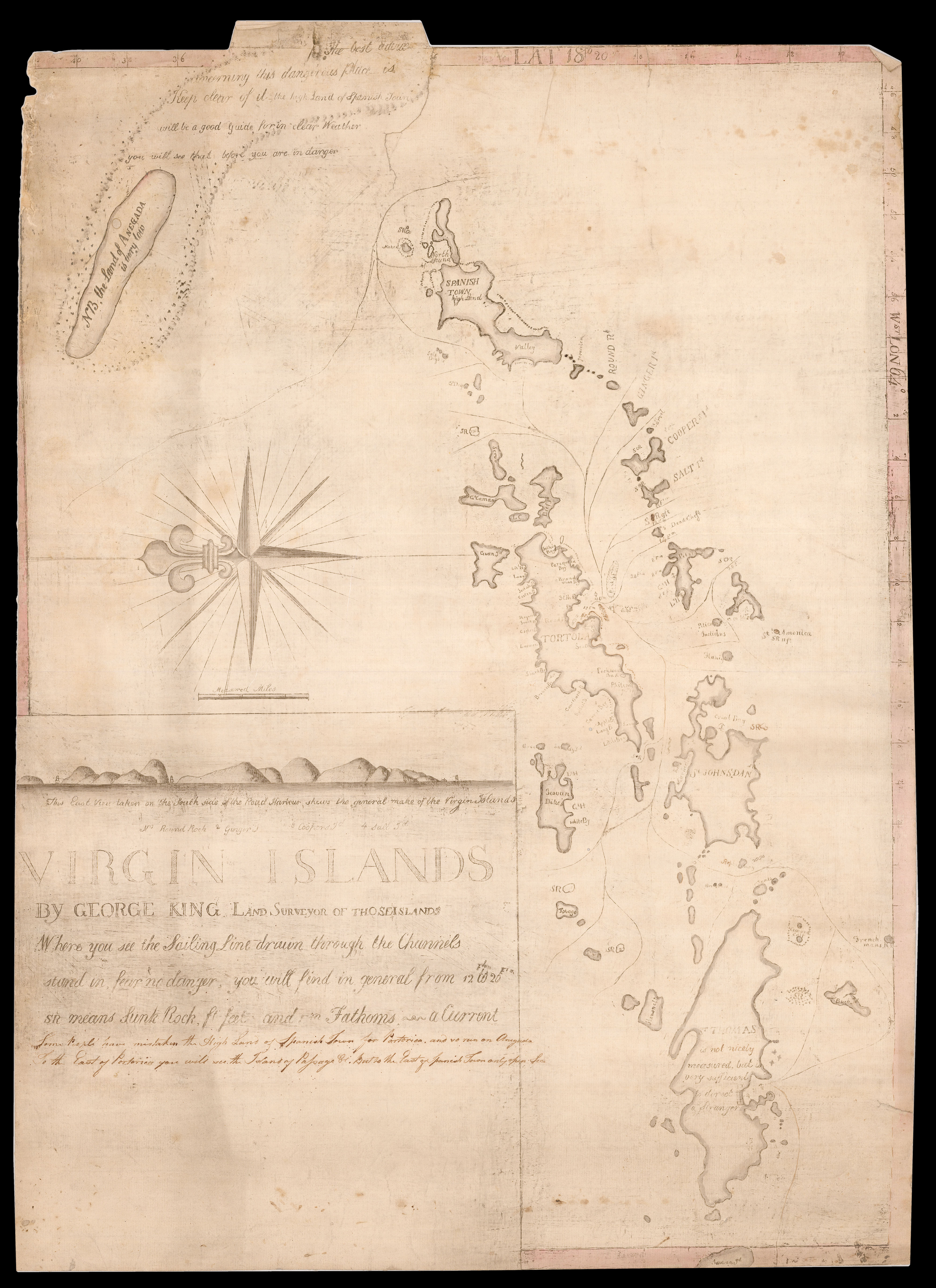 KING, George Virgin Islands by George King head Surveyor of those Islands.