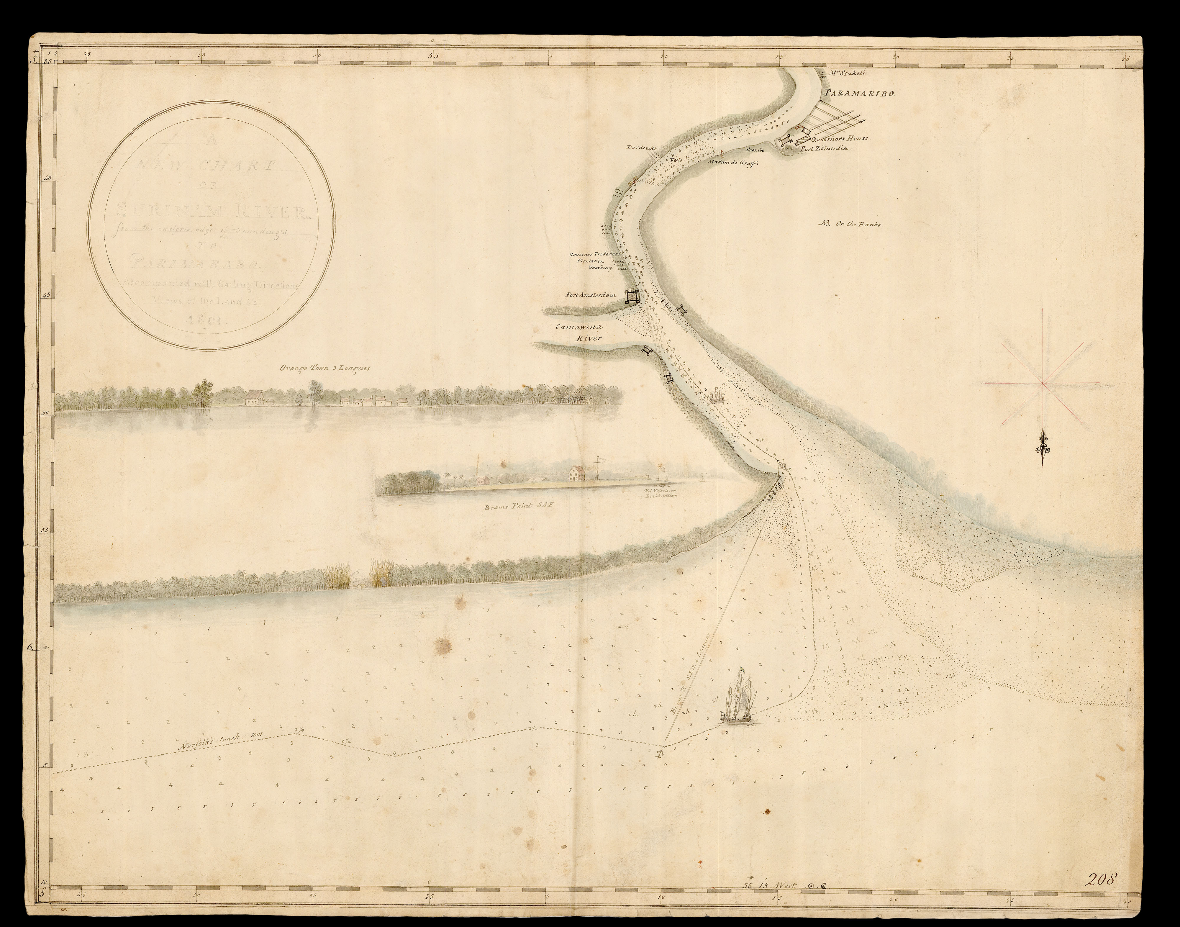 GOODALL, Captain Thomas A New Chart of Surinam [sic] River